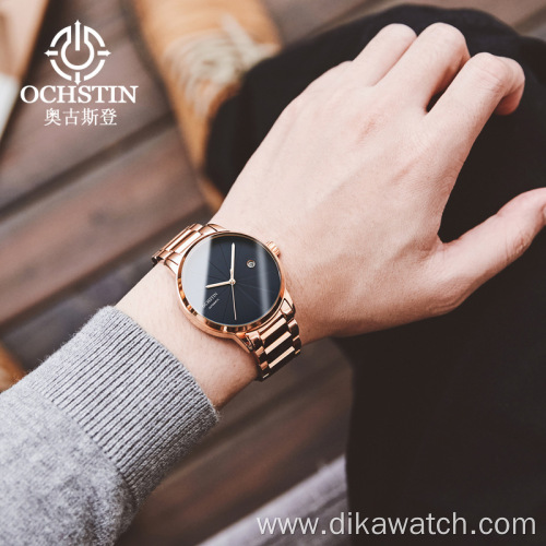 OCHSTIN 2025 Top Luxury Watch Automatic Mechanical Wristwatch Men Reloj Hombre Fashion Rose Gold Full Stainless Steel Watches